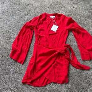 REVOLVE Red Wrap Dress